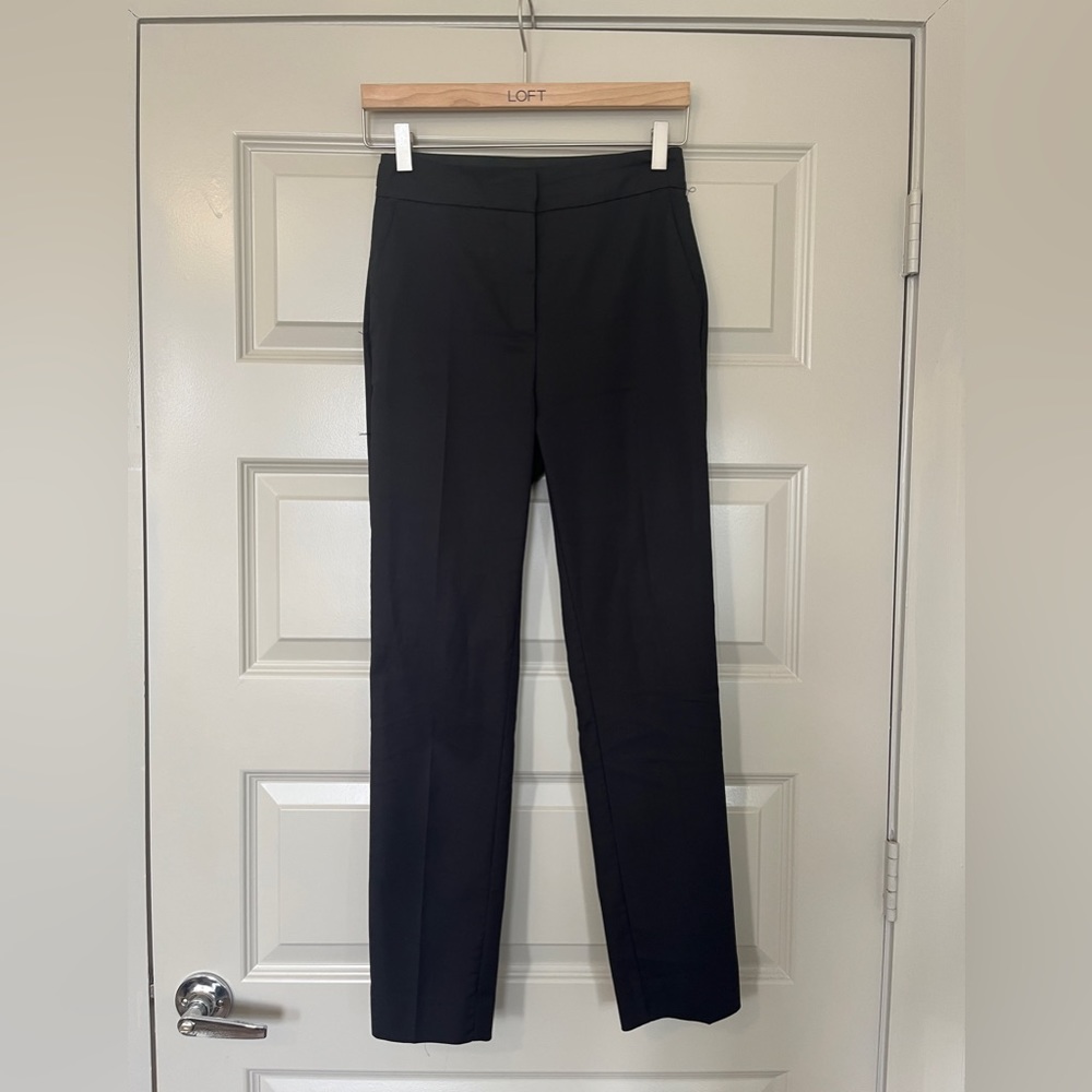 Black high waisted straight leg pants